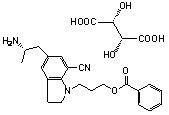 5-[(2R)-2-氨基丙基]-1-[3-(苯甲酰氧基)丙基]-2,3-二氢-7-氰基-1H-吲哚酒石酸盐