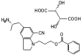 5-[(2R)-2-aminopropyl]-1-[3-(benzoyloxy)propyl]-2,3-dihydro-7-carbonitrile-1H-indole(2R,3R)-2,3-dihydroxybutanedioat